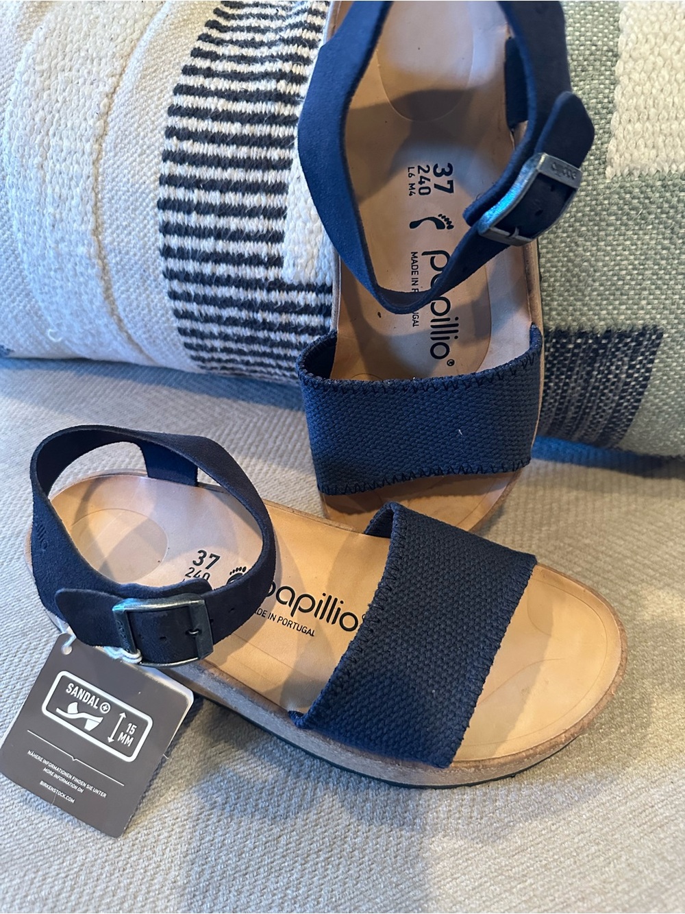Papillio women’s Navy Strap Open-Toe Sandals